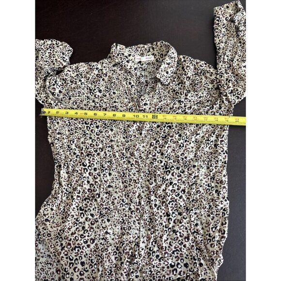 Grand & Greene Leopard Print Button-Up Long Sleeve Shirt size S - Picture 8 of 10